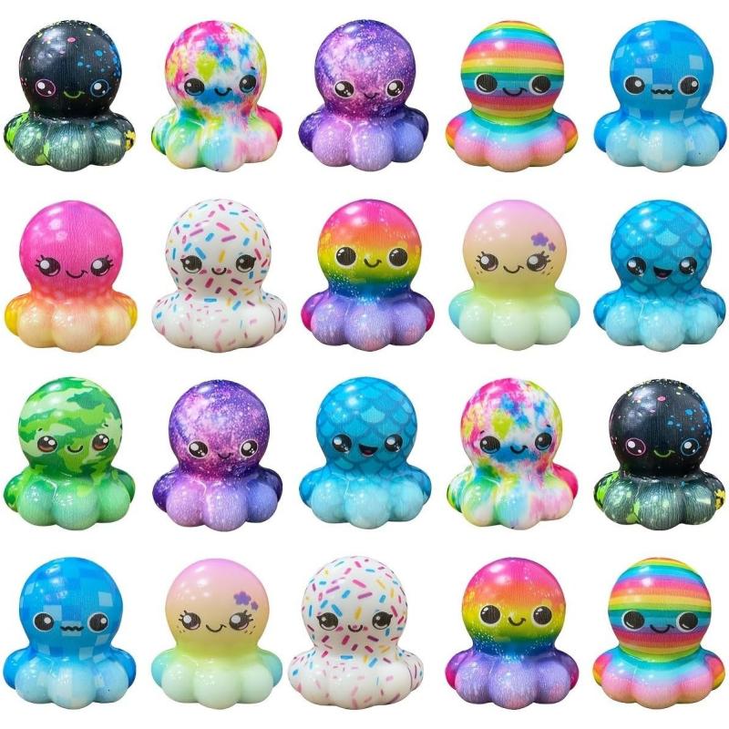 

6/12Pcs Octopus Slow Squishy Toys Soft Stress Relief Fidgets Toys For Kids Party Favors Classroom Rewards Easter Basket Stuffers (As shown-7209)-