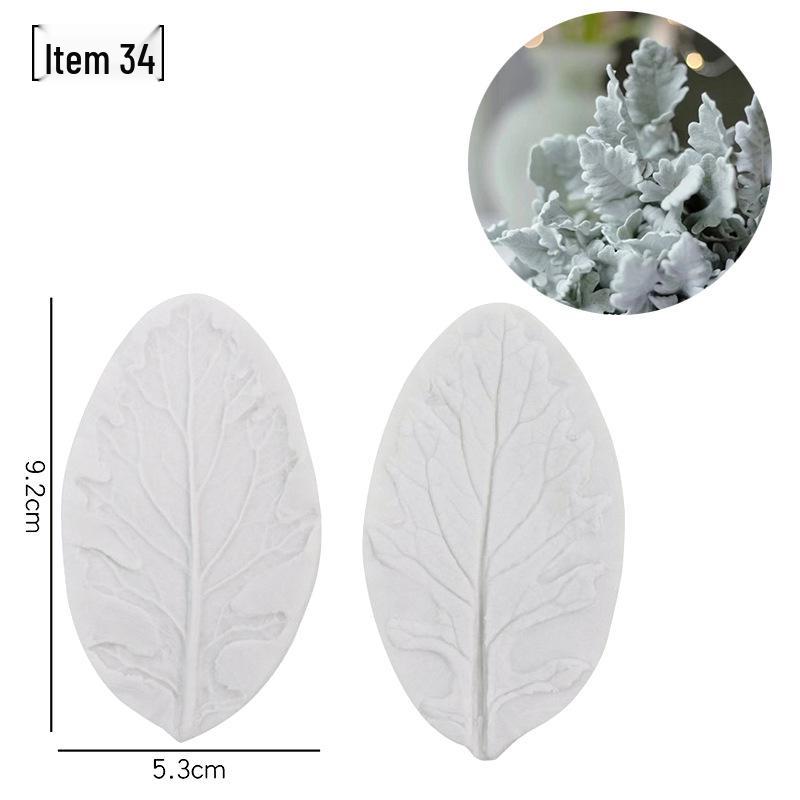 Blütenblatt Silikon Fondant Form Set - Lebensmittelqualität für Baum- und Blumenprägung.