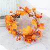 Candle Rings Wreaths Tealight Holder Table Centerpiece Garland Silk Cloth Leaves for Year