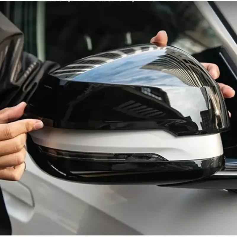 LHD For BMW X1 IX1 X2 IX2 U11 U12 U10  2024 Car Sticker Rearview Side Mirror Cover Wing Cap Exterior Door Case Trim Carbon