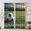 2 stuks, Gordijn Populair 2D-print Voetbalveld gras Veelzijdig Polyester (zonder stang) Art Deco Feestelijk Ideaal voor Slaapkamer, Kantoor,