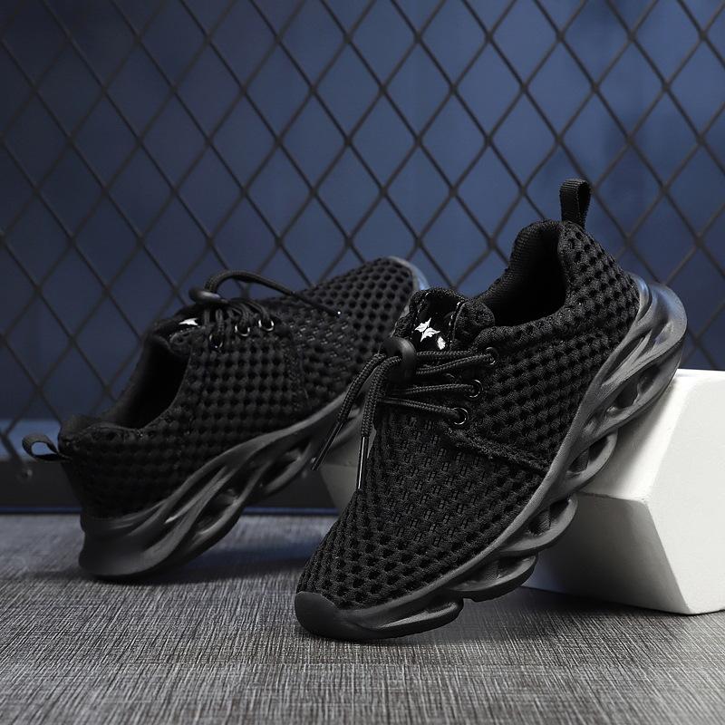 Boys Net Shoes 2025 Mesh Breathable Shoes Children's Single Net Hollow Medium and Large Children's Sports Shoes Girls Medium and Small Children
