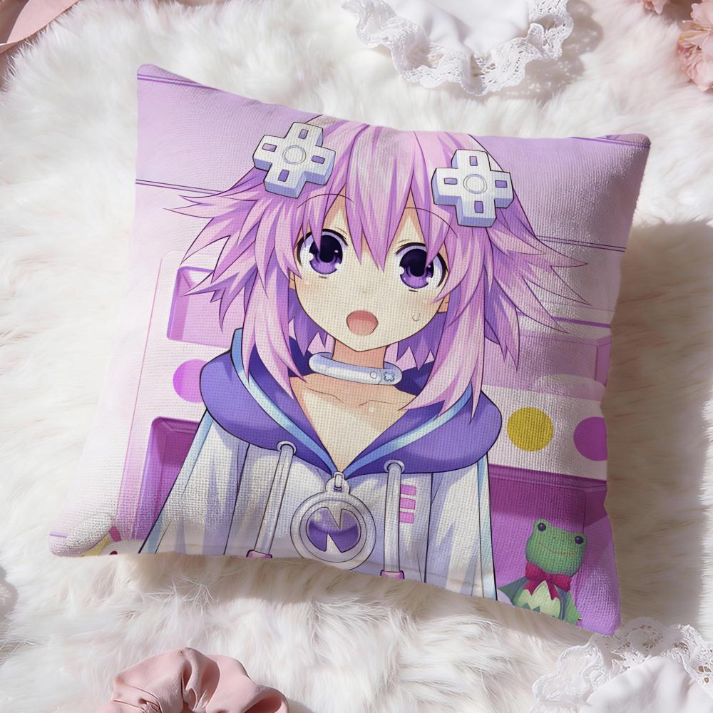 h-Hyperdimension Neptunias Cushion Cover Premium Comfort Reversible Pillow Cove -Two In One Design for Any Room & Car Interior