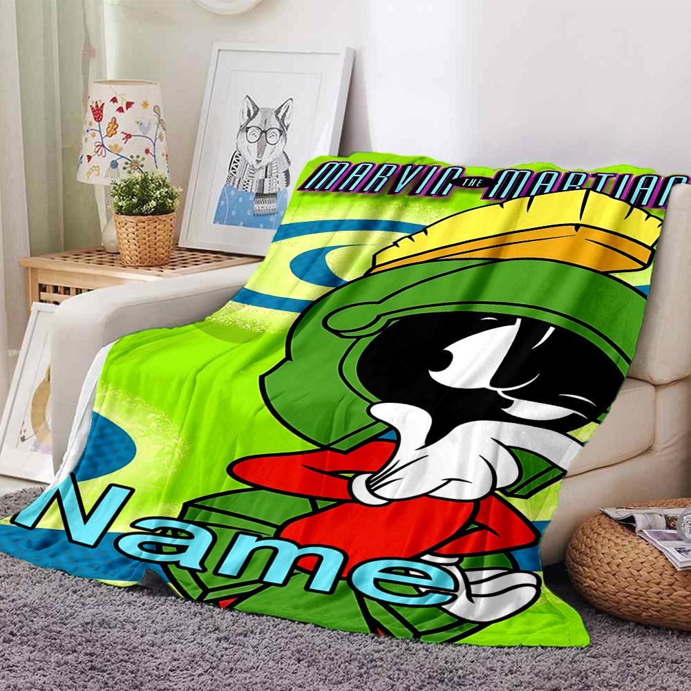 Customiz Name Personality Marvin the Martian Blanket Soft &Warm Sofa Office Bed Travel Lunch Break Blanket, Gift Suitable All Seasons