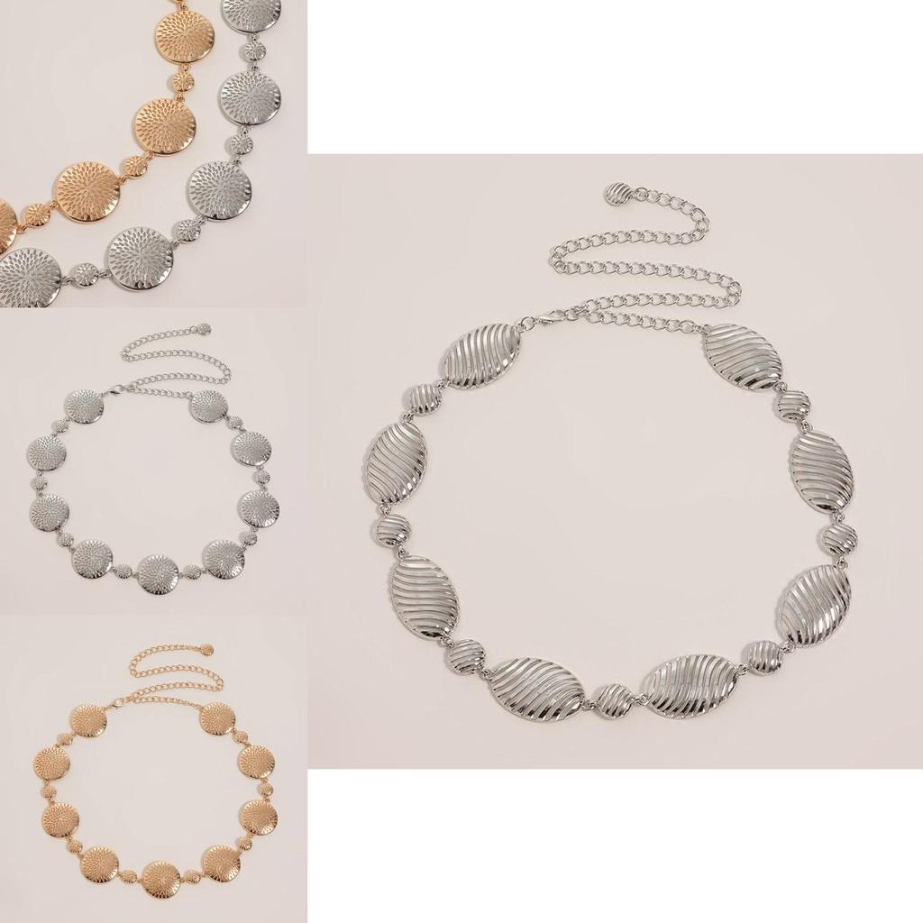 Metal Filigree Womens Waist Chain With Engraved Design For Casual Wear