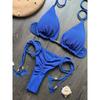Sexy Braiding Rope Bandage Bikini Set Women's Swimsuit Two-piece Triangle Swimwear Bathing Suit Brazilian Biquinis