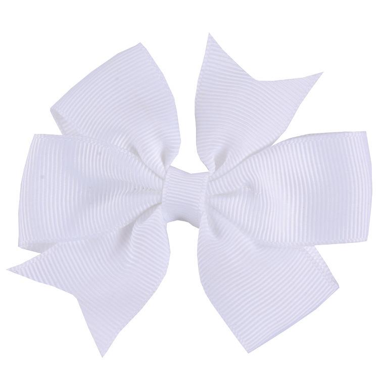 8x8cm 1PC Solid Color Grosgrain Ribbon Bows Clips Hairpin Girl's Hair Bowties Boutique Hair Clip Headwear Kids Hair Accessories