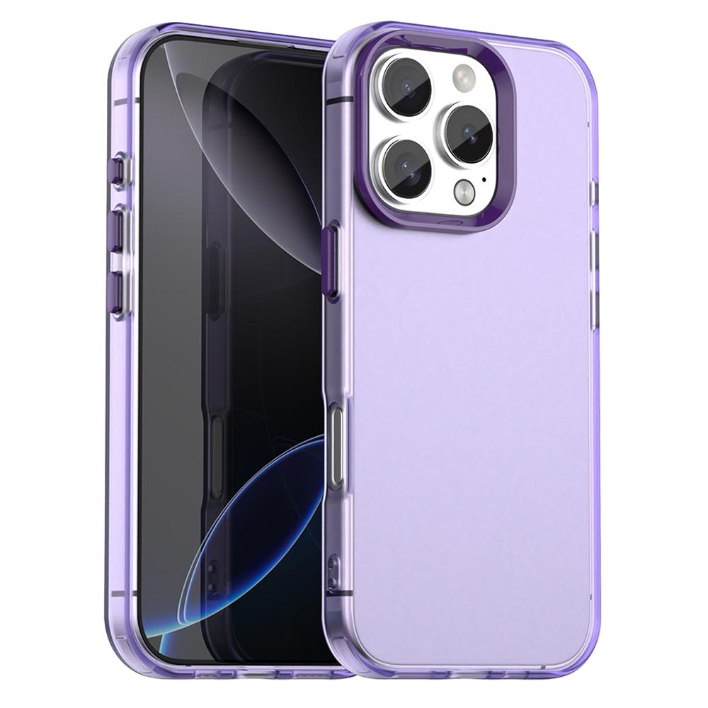 For iPhone 16 Pro Case PC+TPU+PET Matte Anti-Drop Phone Back Cover