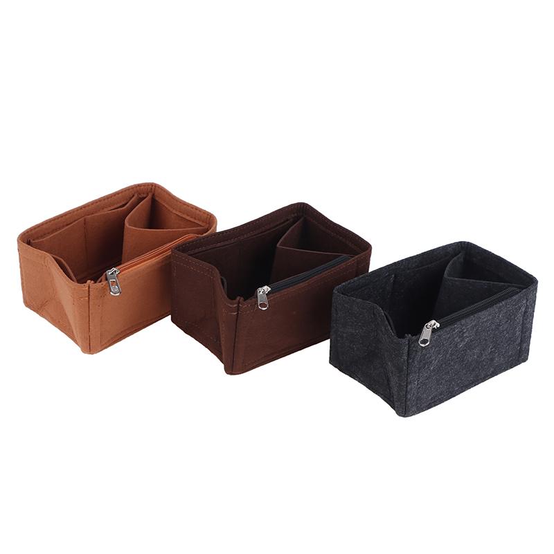 Felt Purse Organizer With Compartments Padded Cosmetic Bag Portable Handbag Removable Organizer Liner Women Suitable For Travel