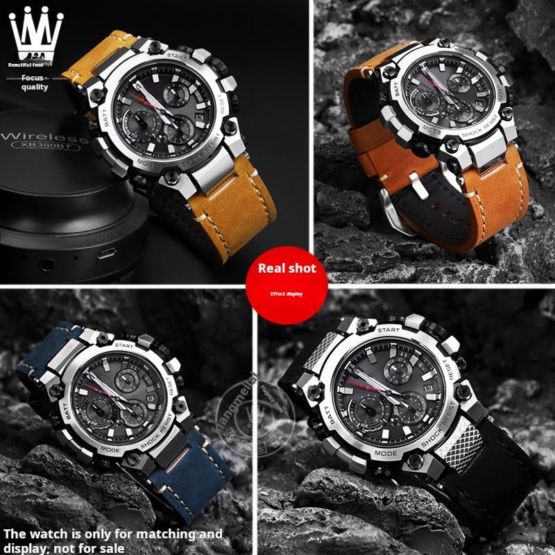 Mtg B3000 New style metal Adapter For Casio Mtg-b3000b/bd Men Watchband Quick Release Retro Genuine Leather Watch Strap bracelet