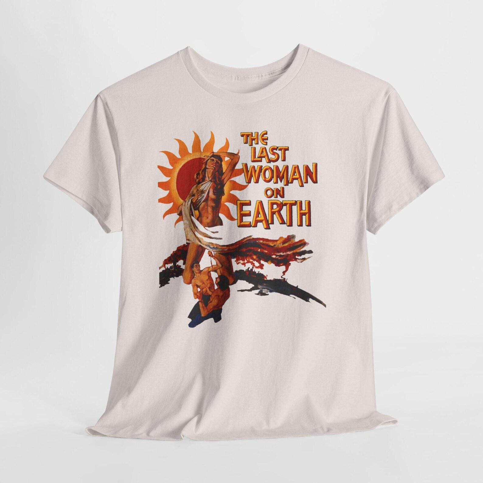 Apocalyptic Unisex Heavy Cotton Tee Last Woman on Earth Shirt, End of the World Top, Survivalist Graphic Tee, Post-Apocalyptic T-Shirt S