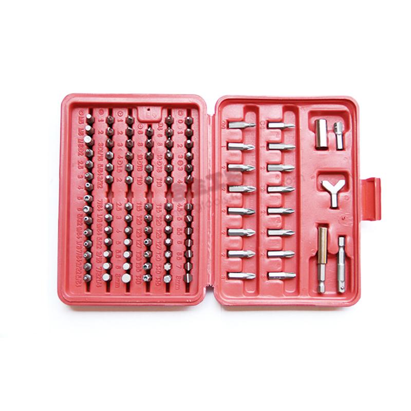 100PCS Screw Bit & Electric Screwdriver Connecting Rod Socket Set (Plastic Tool Container)