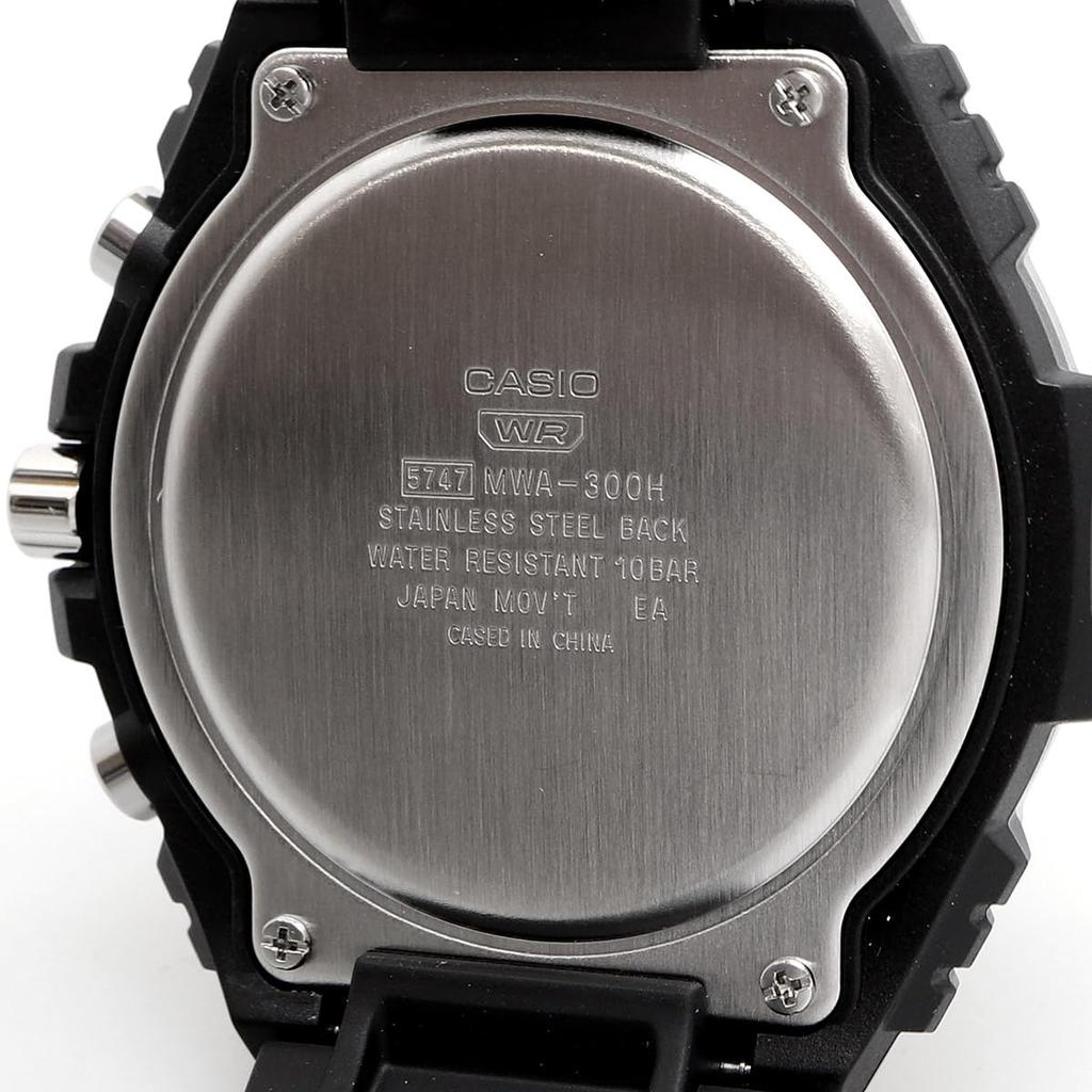 Casio Standard Men's Watch, 1/10-Second Chronograph, Quartz Movement, Military Green, MWA-300H-3AV, Overseas Model [Parallel Import]