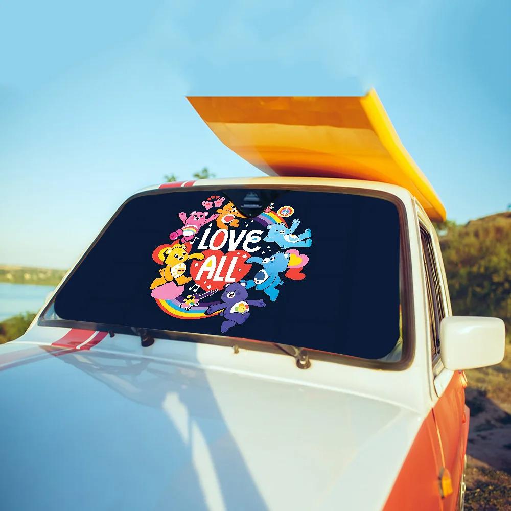 Cartoon Car Sunshade: Windshield Sun Protection & Heat Insulation 130x70cm