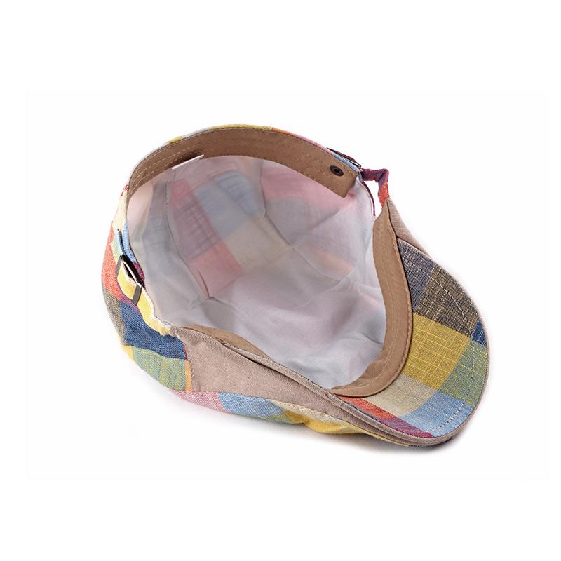 Spring Summer Thin Plaid Newsboy Caps for Men Breathable Beret Women Outdoor Sun Hat Gatsby Painters Hats Flat Caps Ivy Hat