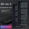 25-in-1 Mini Screwdriver Set Flathead and Crosshead Small Screwdrivers Suitable for Electronics Precision Repair Tools