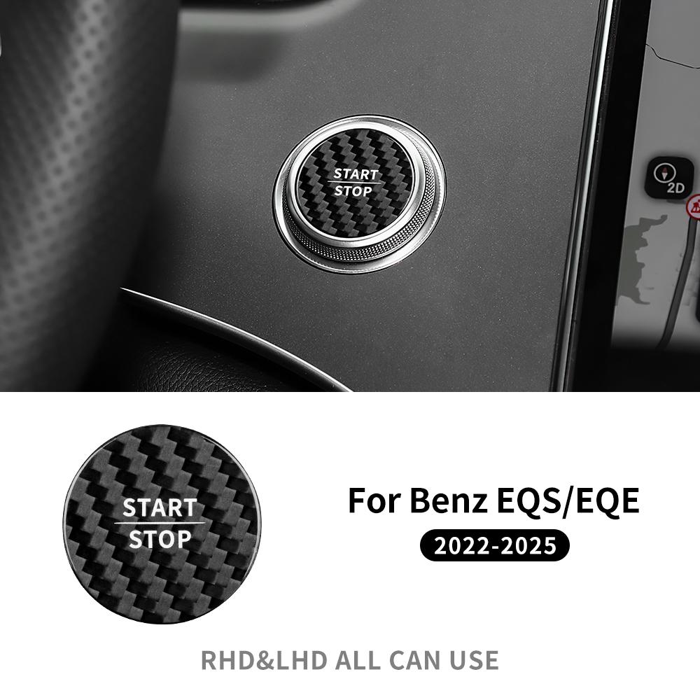 Real Hard Carbon Fiber Car Engine Start Button Trim Cover For Mercedes Benz EQS EQE 2025 2025 2025 2025 Interior Accessories