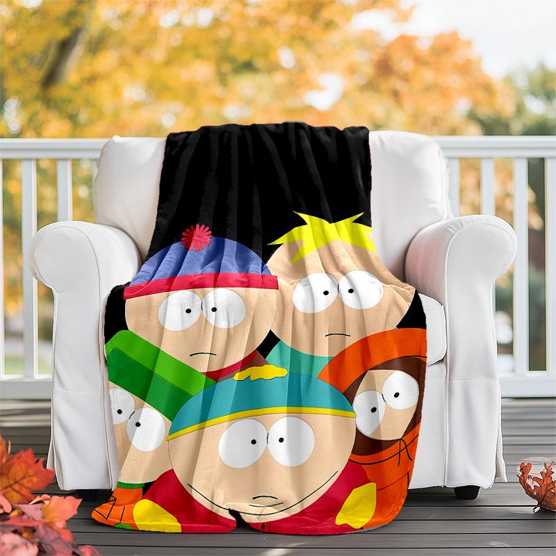 South Park Theme Printed Blanket - Perfect for Couch, Bed, Travel & Outdoor Use | Machine Washable, Cozy & Durable.