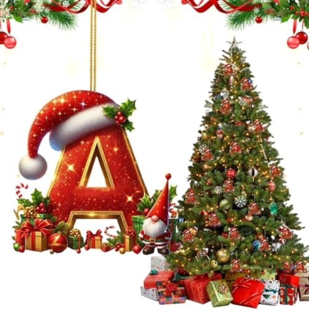 New 26 Letter Christmas Decorations Personalized Design DIY Christmas Tree Hanging Pendant Acrylic Xmas Letter Decoration Gifts