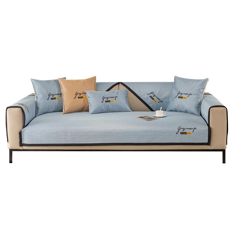 Pernă de canapea din mătase de gheață Pernă de vară anti-alunecare, lavabilă, covorașă de vară Husă de canapea nouă Pernă de scaun