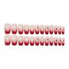 High-End French Gradient Press-On Nails with Glitter Hearts - Fashionable Nail Art Pieces