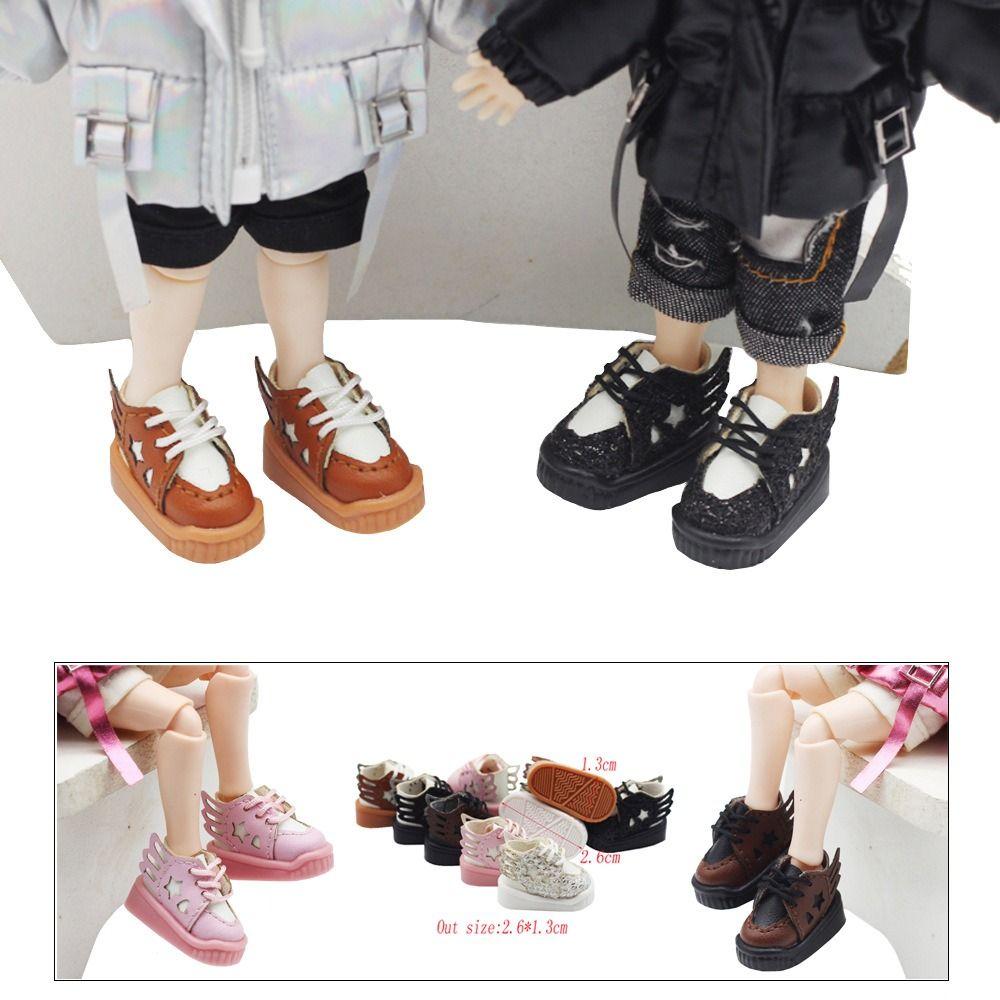 

PU Leather 1/12 Bjd Doll Shoes 2.6CM BJD Doll Leather Sneakers Doll PU Leather Shoes Body Dolls