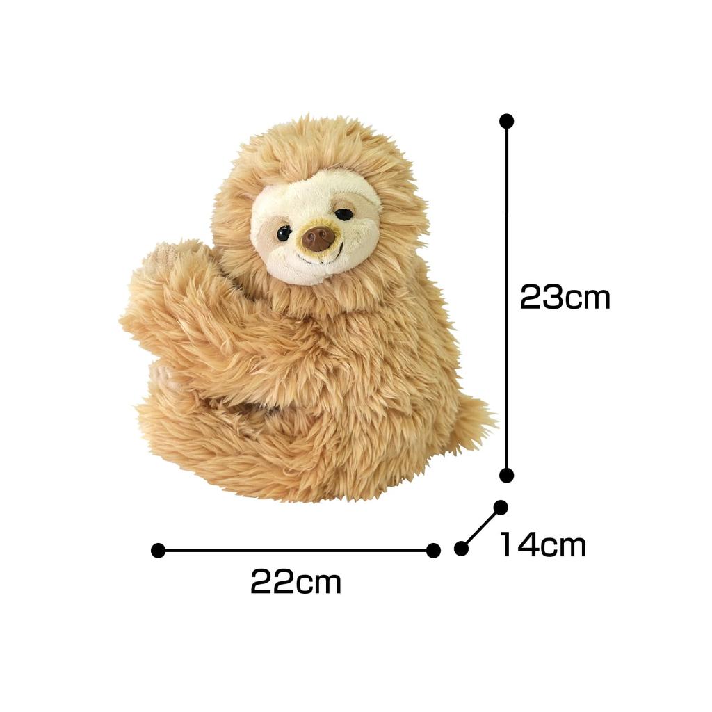 Sunlemon Krum Plush Toy Sloth 22 x 14 x 23 cm Cute and Fluffy Animal - (BE) - (P-9812)