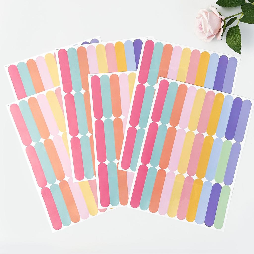 Confetti colored strip stickers Nordic ins style cute living room children's room decoration self-adhesive wall stickers