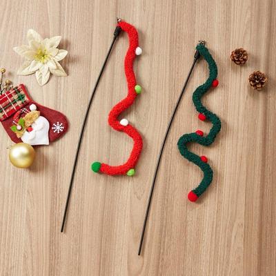 Christmas Plush Cat Toy, Sound Bell Tassel Cat Toy, Cat Toy, Self-entertaining and Boring Cat Toy