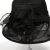 New organza sun hat children spring and summer versatile elegant retro flower bucket hat sun protection breathable cool hat