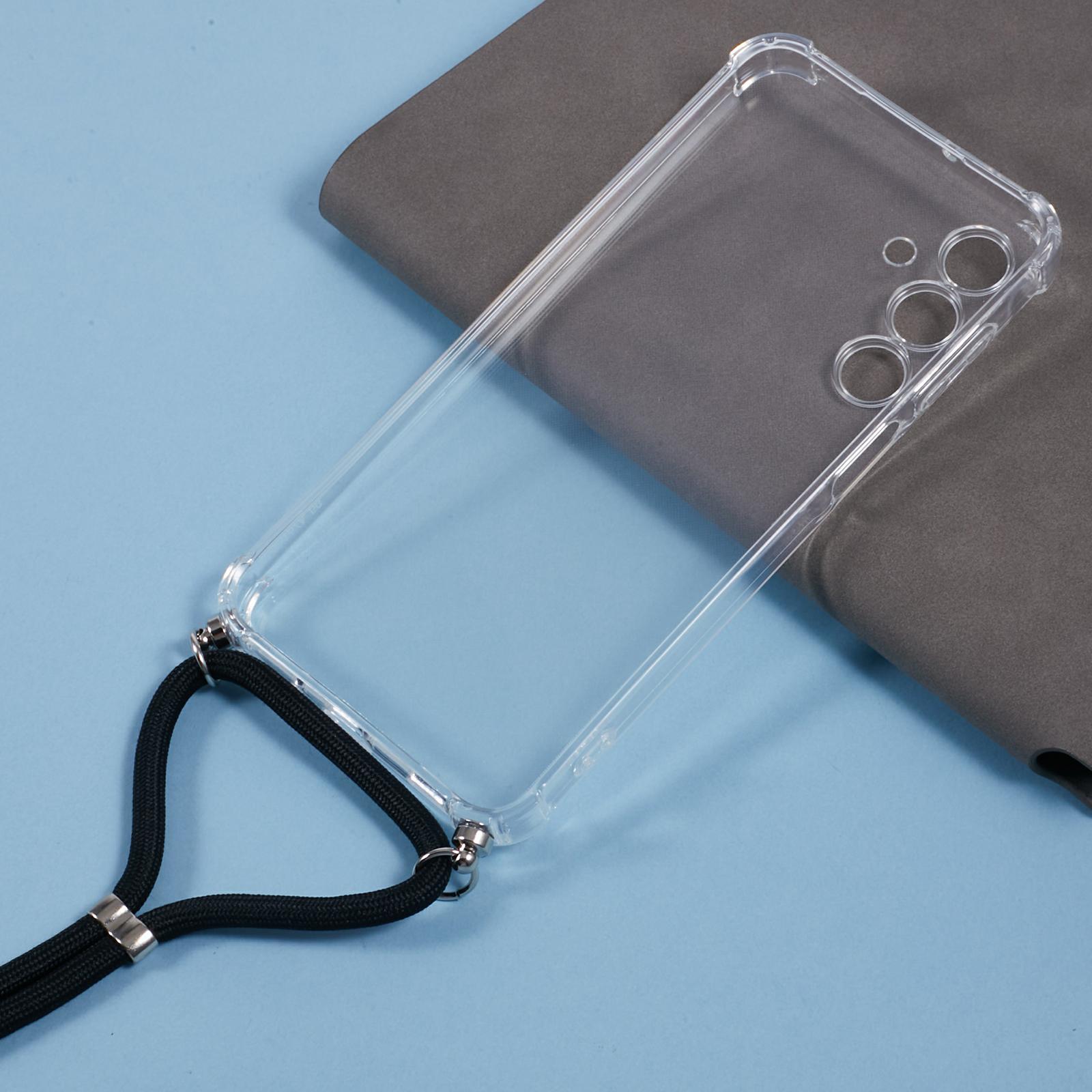 

For Samsung Galaxy A16 5G/A16 4G Case Reinforced Corner TPU Clear Phone Cover with Lanyard A