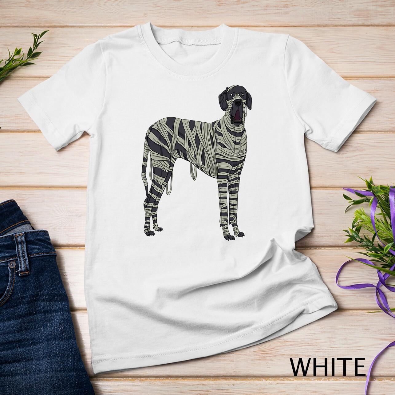 Great Dane Dog Mummy Halloween Costume Dog Lovers Unisex T-Shirt Mens Womens Tees Top M