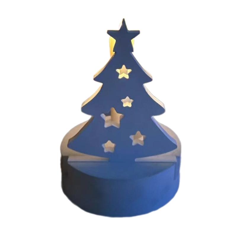 Christmas Tree Decorations Silicone Moulds Customizable Christmas Tree Candle Holder Moulds Crafts Mold for Home Decors