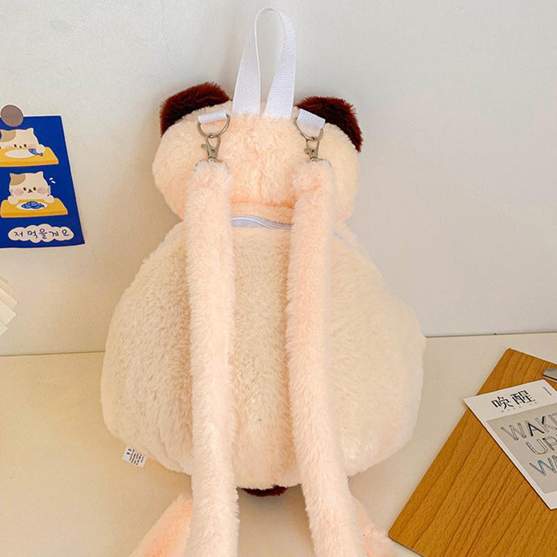 Kawaii Katt Plysjleke Ryggsekk Søt Stor Kapasitet Kosedyr Vesker Tegneserie Plysj Katt Ryggsekk Barn Bursdagsgaver