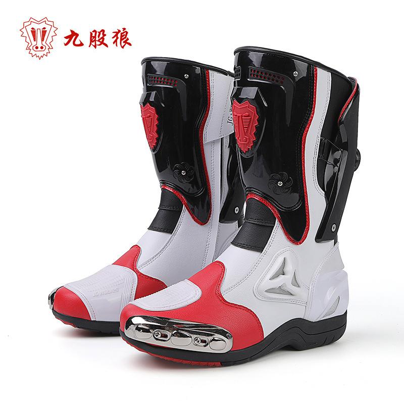 

J/Nine Wolf Professional Motorcycle Riding Boots Road Track Racing Sports, Protective Shoes Locomotive Shoes 47
