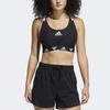adidas Logo Muster Sport-BH Damen Unterwäsche Schwarz GM8300