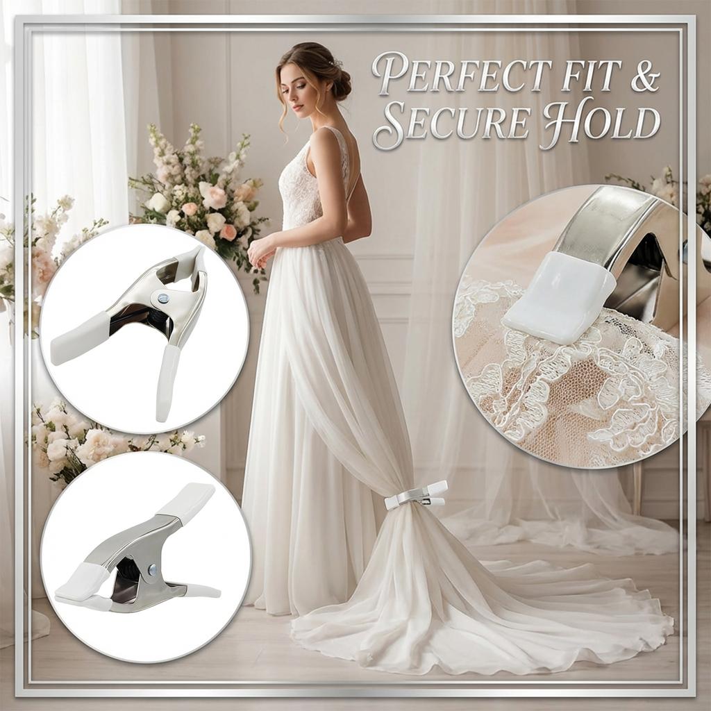 6-Inch Heavy-Duty Metal A-Frame Clip For Shooting, Spring Clip For Quick Of Wedding Dress Waist-Cinching And Train Clips