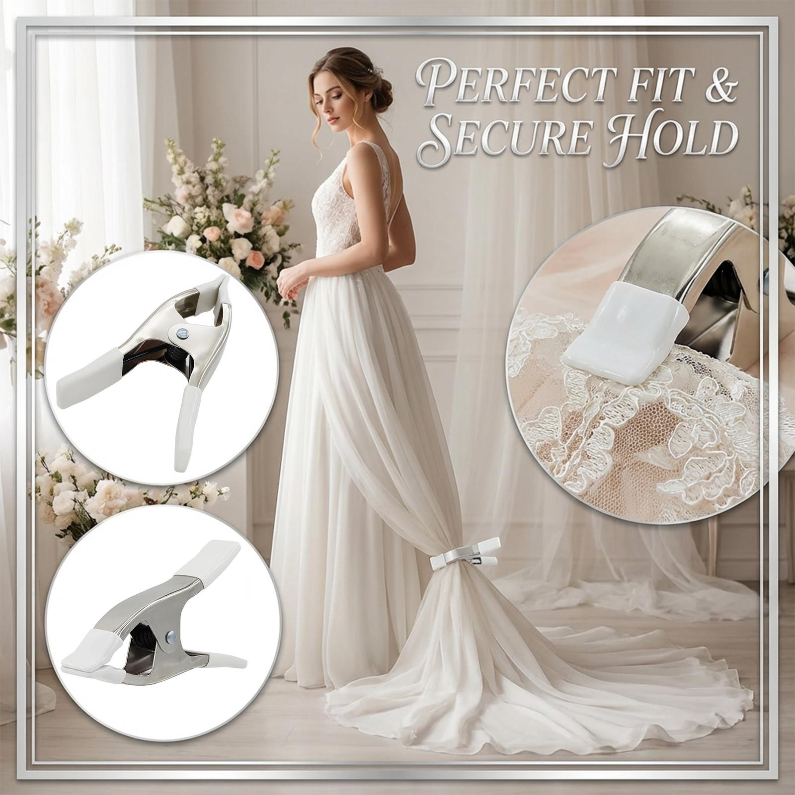 

6-Inch Heavy-Duty Metal A-Frame Clip For Shooting, Spring Clip For Quick Of Wedding Dress Waist-Cinching And Train Clips One Size белый