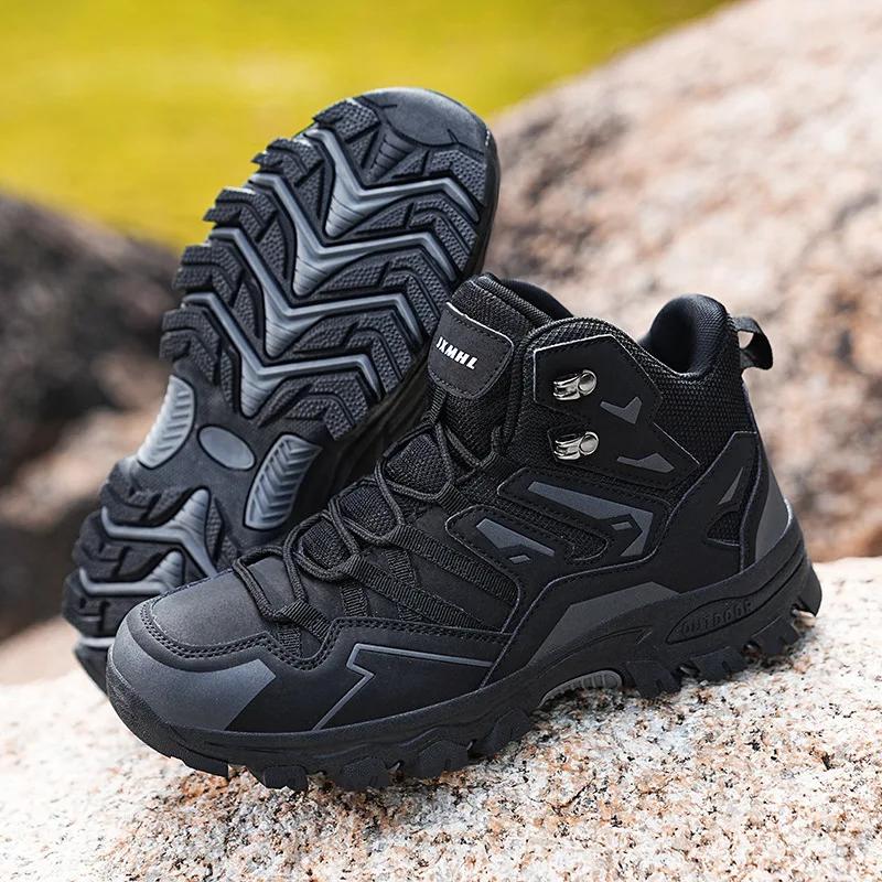 Fashion Men Outdoor Mountaineering Boots Women Sports Running Shoes Men's and Women's Training Shoes with Mesh Breathable Boots Men