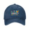 Colorful Dachshund HAAPPPYY Print Baseball Cap Adjustable Denim Dad Hat Casual Outdoor Sports Cap