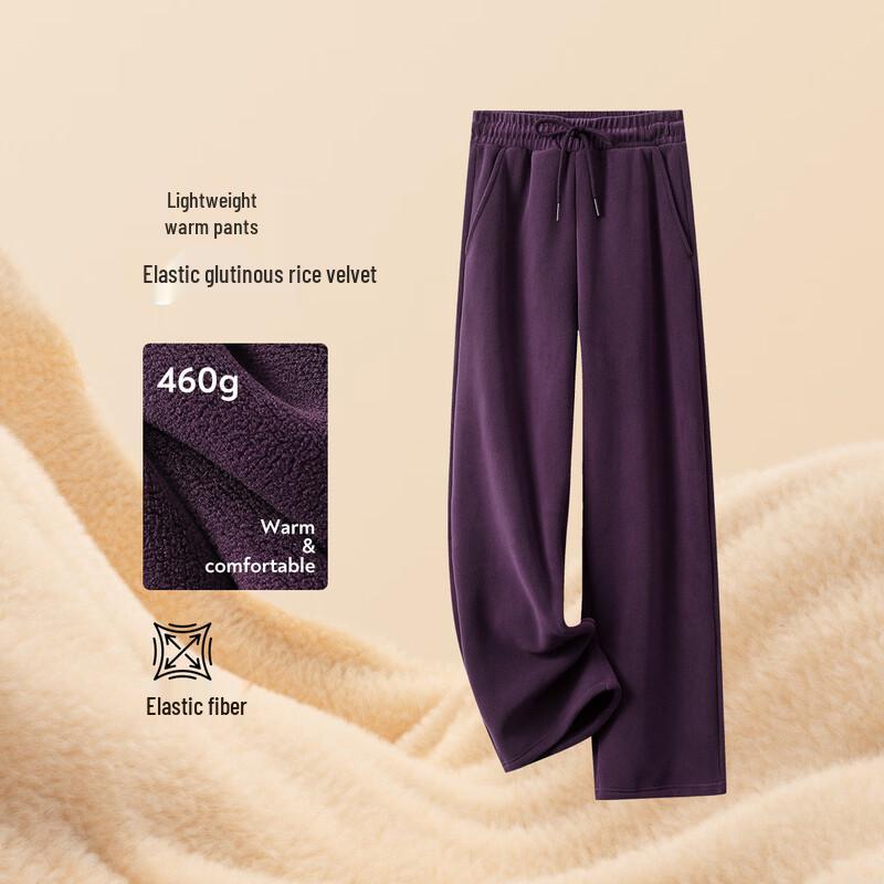 SNOWFLYING Women s Straight Leg Plush Casual Pants 160/68A
