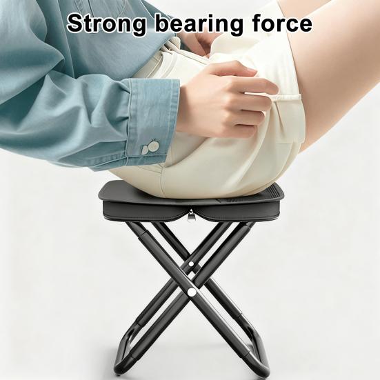 Mini Folding Stool with Carry Bag Portable Lightweight Heavy Duty Waterproof Outdoor Camping Backpacking Beach Picnic Fishing Collapsible Chair Seat