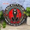 Metal Poster Bad Kitty Vintage Black Cat Wall Art Decor for Home Bar Garage