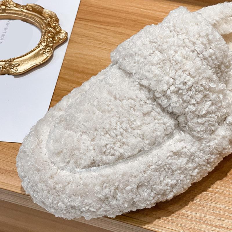 Women's Winter Warm Outdoor Shoes British Style White Snow Boots Casual Flats