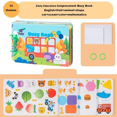 1 stück Aufklärung Beschäftigt Buch Papier Einfügen Buch Bedienung Bord Baby Lernen kinder Ruhig Bild Bücher