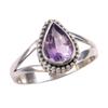 Natural Pink Amethyst Gemstone 925 Solid Sterling Silver Jewelry Ring S.9 O6W52