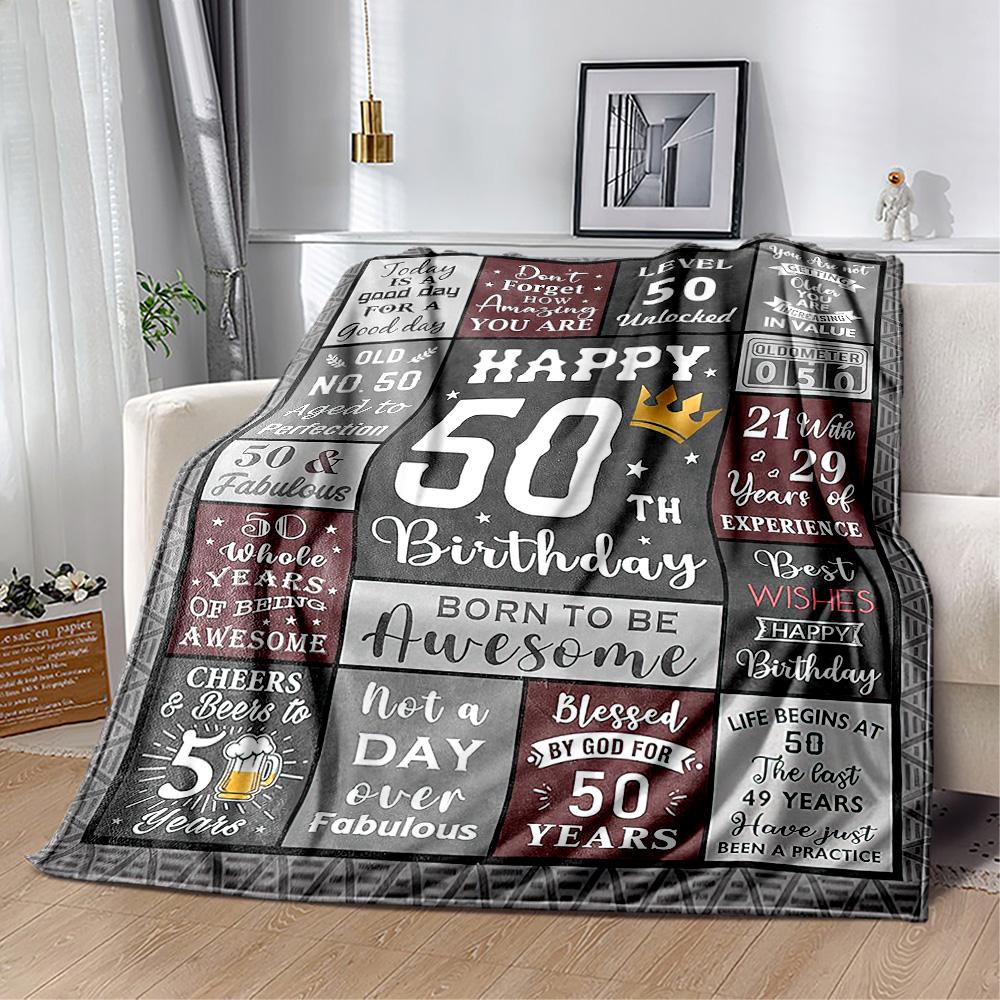 50 Years Of Love And Laughter flannel,Lightweight,Flannel Blanket,Comfortable Blanket, Sofa Blanket, Gift blankets,Holiday Gift Blanket Blankets