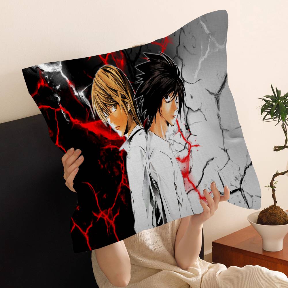D-Death Note Personalized Pillow Cover Kids Bedroom Wild Party Decor Pillowcase kid Birthday shower Gift