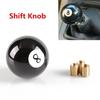 Black 8 Ball Billiard Round Acrylic Manual Transmission Gear Shift Knob Shifter