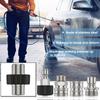 9Pcs Pressure Washer Adapter Set 5000PSI Max Stainless Steel M22 14mm To 3/8 Inch Quick Connect Pressure Washer Hose Fittings